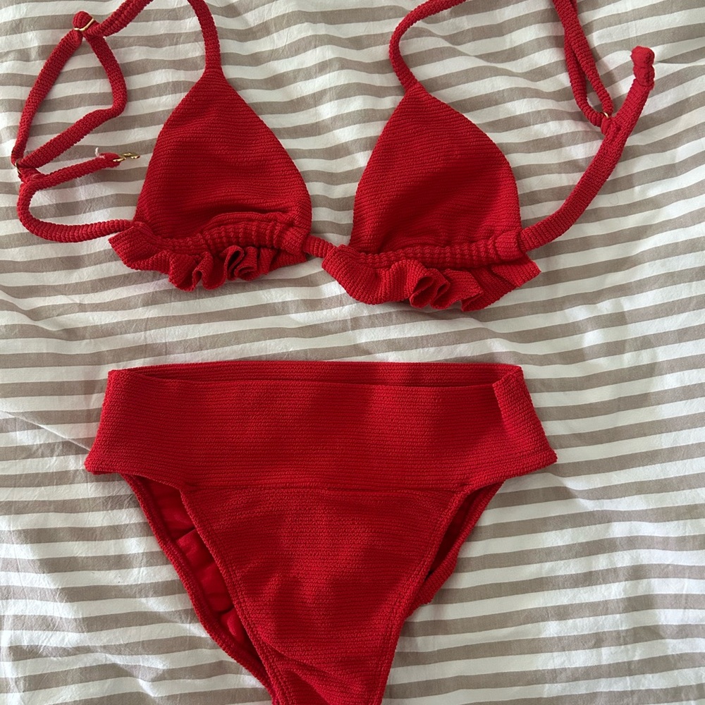 Montce Crimson Red Bikini Set